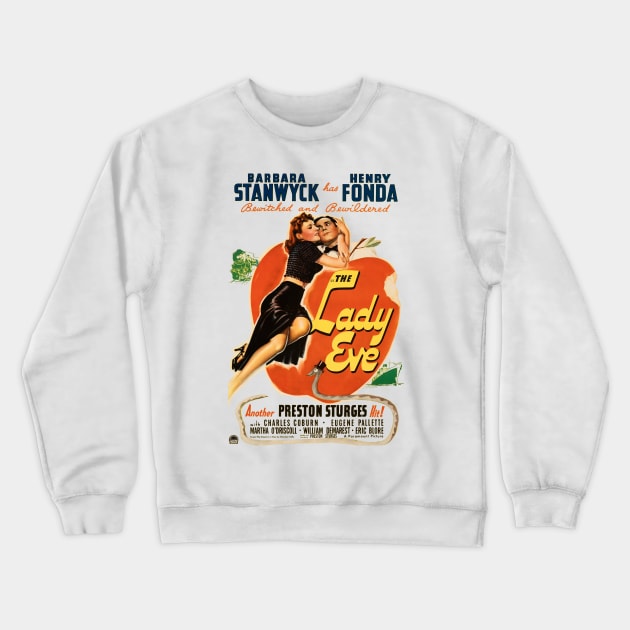 The Lady Eve Movie Poster Crewneck Sweatshirt by MovieFunTime